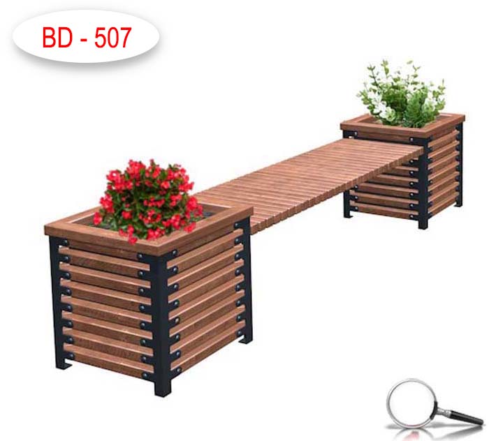 saksılı oturma bankı 